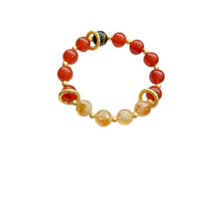 Red Agate Citrine Tiger Eye Bracelet