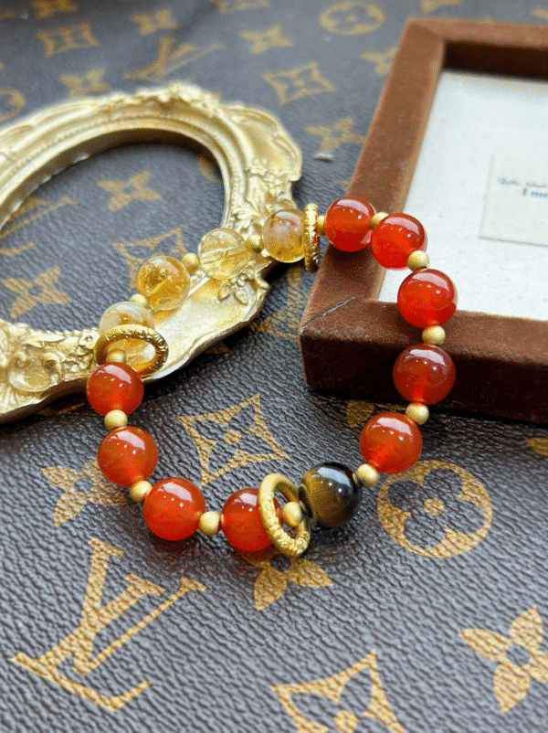 Elemental Fire and Earth Crystal Bracelet Layout