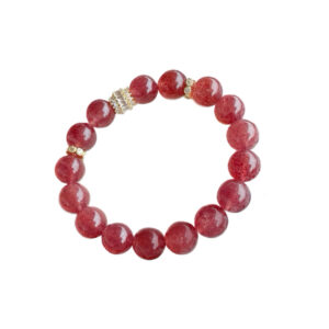 Starlight Strawberry Quartz Crystal Bracelet – Fire Energy