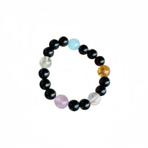 Five Elements Crystal Bracelet balancing Obsidian Rose Quartz Citrine