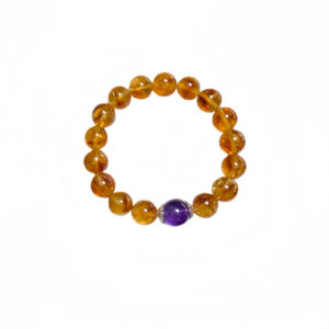 Yellow Citrine Amethyst Bracelet – Earth and Fire Balance