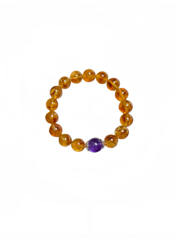 Yellow Citrine Amethyst Bracelet – Earth and Fire Balance